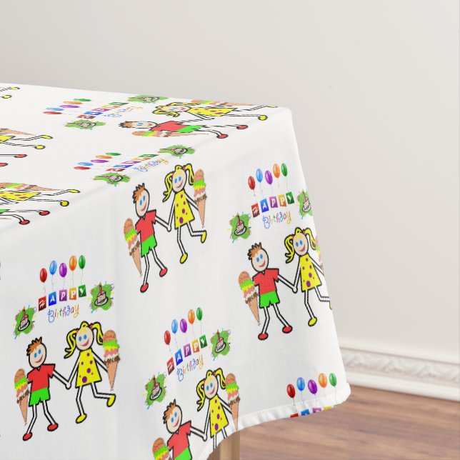 Happy Birthday Tablecloth Twins Tischdecke (Beispiel)
