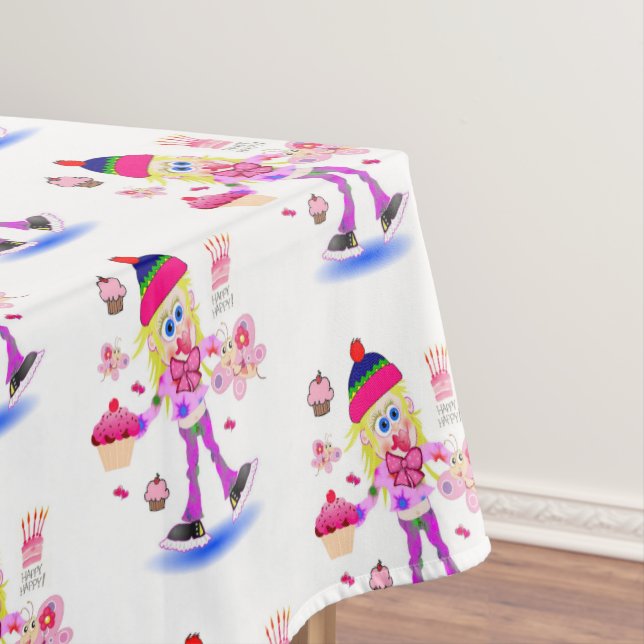 Happy Birthday Tablecloth Wacky Girl Tischdecke (Beispiel)