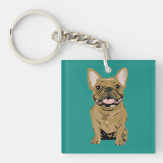 Happy birthday - Tan French Bulldog Schlüsselanhänger