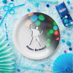 Happy Birthday Tanzparty-Lichter Pappteller