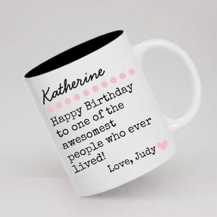 Happy Birthday Tasse mit individuellem Namen als G