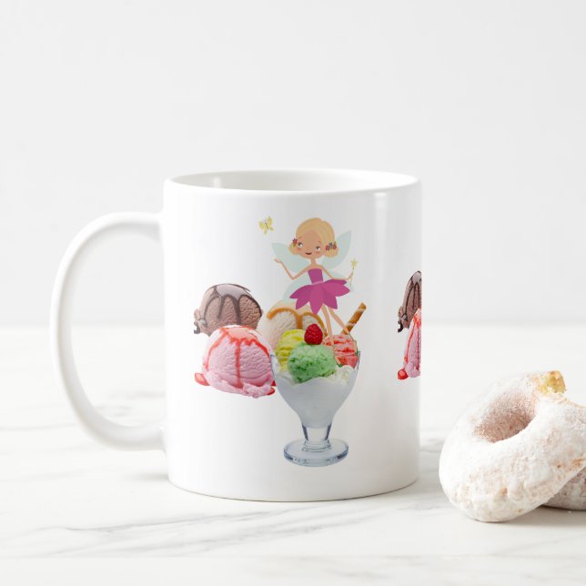 Happy Birthday Tasse Pink Fairy Ice Creme (Mit Donut)