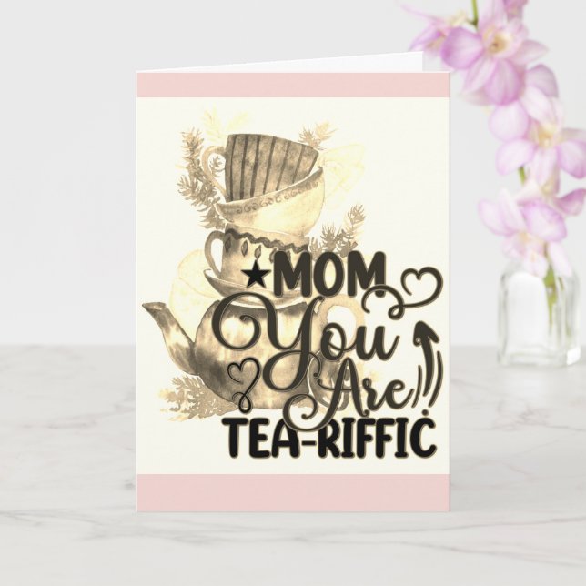 Happy Birthday Tea Lounge Mama Funny Pub Karte (Orchidee)