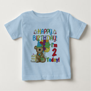 Happy Birthday Teddy Bear 2. Geburtstag Baby T-shirt