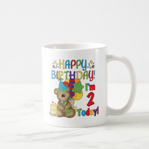 Happy Birthday Teddy Bear 2. Geburtstag Kaffeetasse