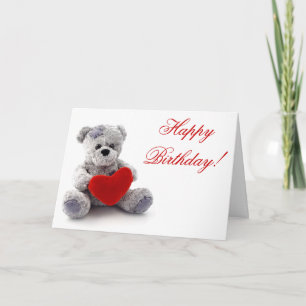Happy Birthday Teddy Bear Grußkarte Karte