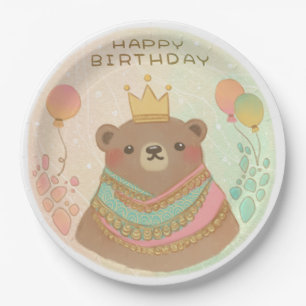 Happy Birthday Teddy Bear Illustration Pappteller