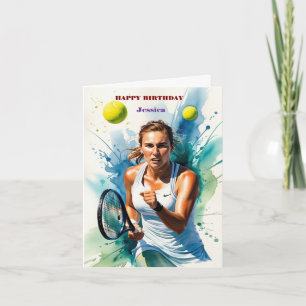 Happy Birthday Tennis Lover Card - Spaß & Sport Gr Karte