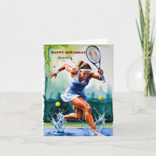 Happy Birthday Tennis Lover Card - Spaß & Sport Gr Karte