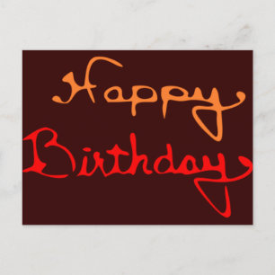 Happy Birthday Text Postkarte