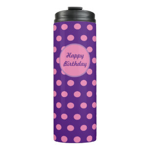 Happy Birthday Thermobecher (Lila & Pink) Thermosbecher