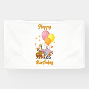 Happy Birthday Tier Sammlung 3x5 Vinyl Banner