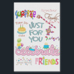 Happy Birthday Tissue Friends FamilyÜberraschung Seidenpapier<br><div class="desc">Party- und Handwerksartikel > Geschenkartikel > Gewebe</div>