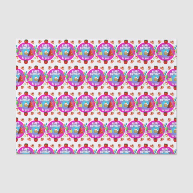 Happy Birthday Tissue Paper Seidenpapier (Vorderseite)