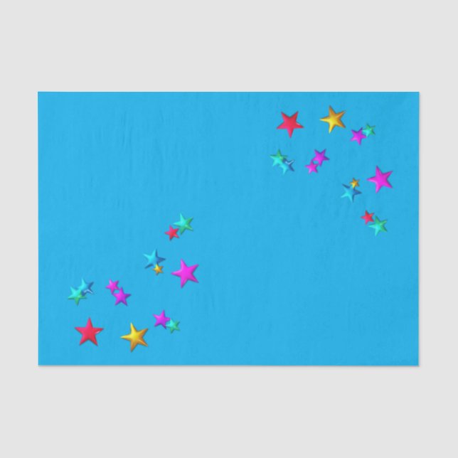 Happy Birthday Tissue Paper Stars Seidenpapier (Vorderseite)
