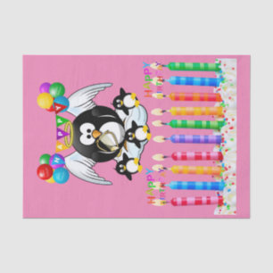 Happy Birthday Tissue Pinguin Seidenpapier