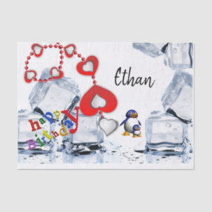 Happy Birthday Tissue Pinguin Seidenpapier