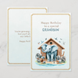Happy Birthday To a Special Grandson Karte