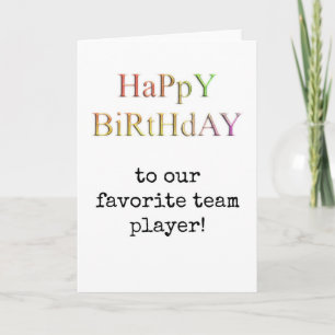 Happy Birthday to Coworker Card Karte
