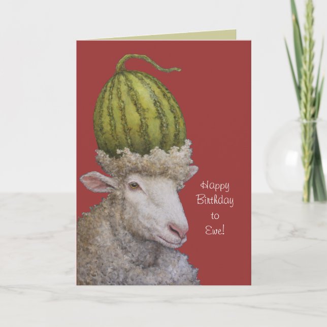 Happy Birthday to Ewe card Karte (Vorderseite)