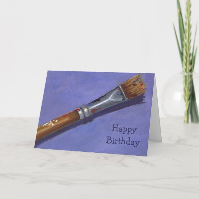 Happy Birthday to my Favorite Artist: Paintbrush Karte (Vorderseite)