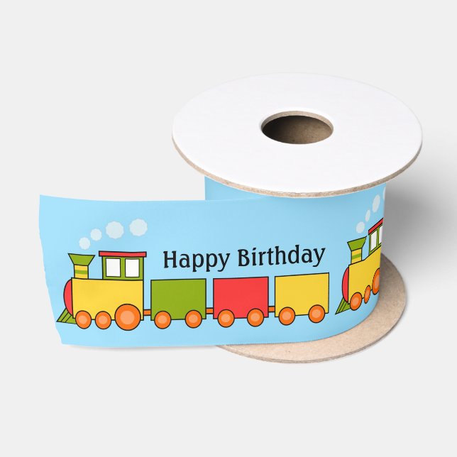 Happy Birthday Train Satinband (Spule)