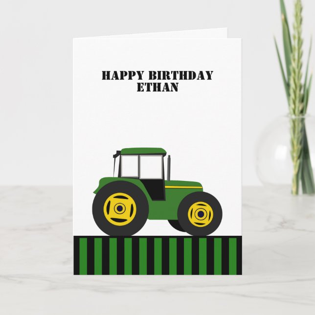 Happy Birthday Traktor Geburtstagskarte Karte (Vorderseite)