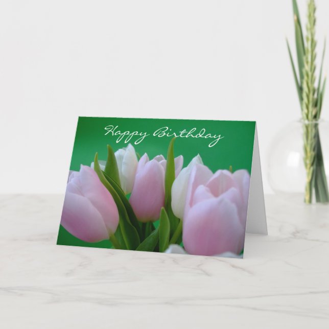 Happy Birthday - Tulips Card Karte (Vorderseite)