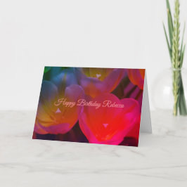 Happy Birthday Tulips Personalizable Card Karte
