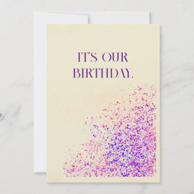 Happy Birthday Twin Feiertagskarte (Vorderseite)