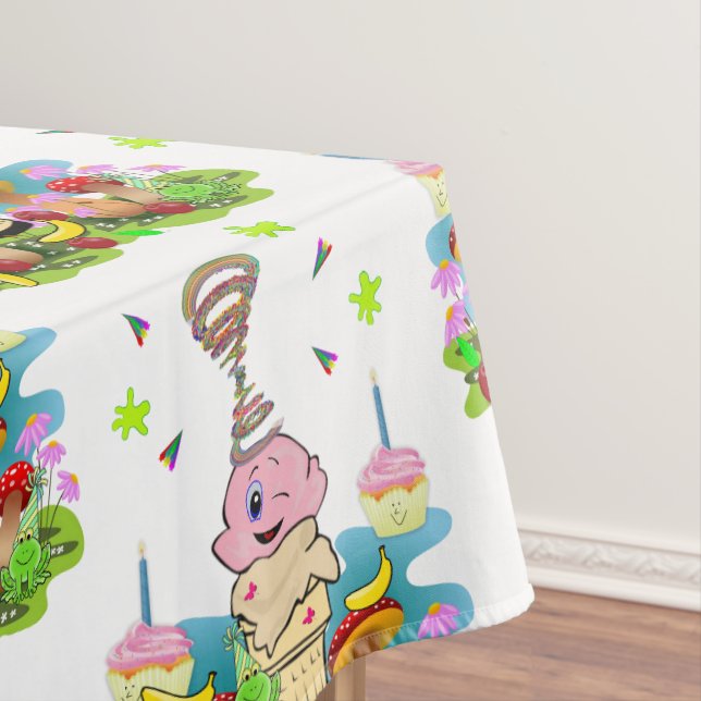 Happy Birthday Twin Tablecloth Confetti Cupcake  Tischdecke (Beispiel)