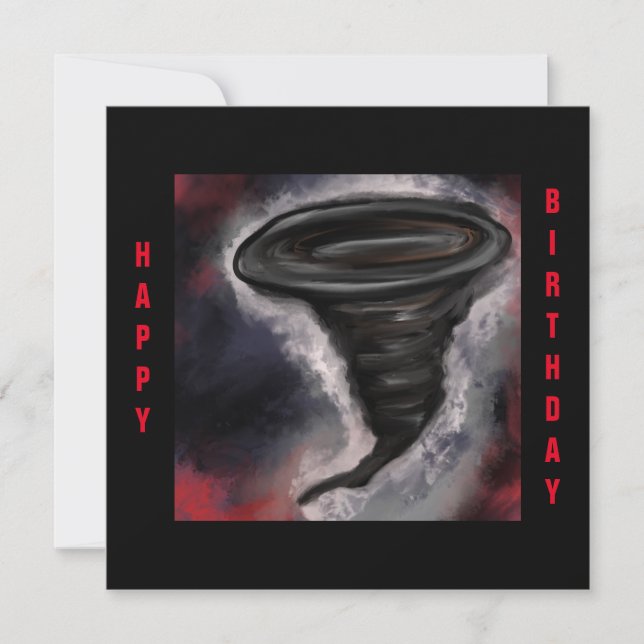 HAPPY BIRTHDAY TWISTER FEIERTAGSKARTE (Vorderseite)