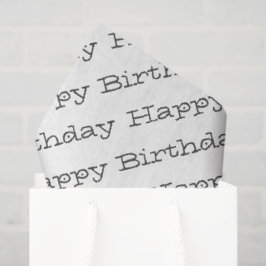 HAPPY BIRTHDAY Typografy Modern Fun Celebrate Seidenpapier