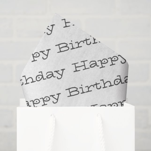 HAPPY BIRTHDAY Typografy Modern Fun Celebrate Seidenpapier (Geschenktüte)
