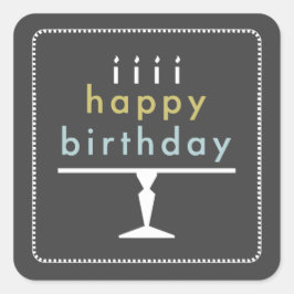 Happy Birthday Typografy Stickers
