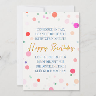 Happy Birthday und ein toller Spruch Gute Laune Einladung