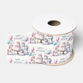 Happy Birthday Unicorn Themed Ripsband
