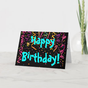 Happy Birthday Unisex Super Confetti Card Karte