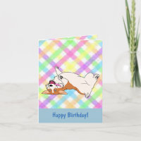 Happy Birthday Upside Down Corgi Cartoon