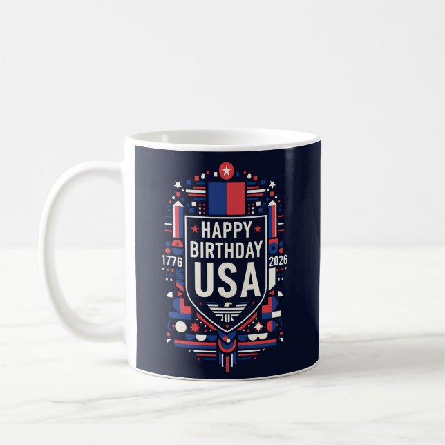 Happy Birthday USA 250 Kaffeetasse (Links)