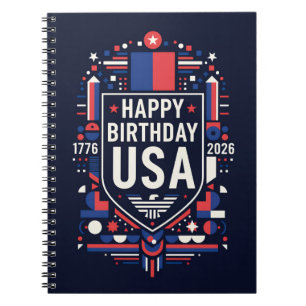 Happy Birthday USA 250 Notizblock