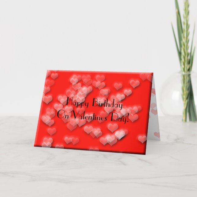 Happy Birthday Valentines Feiertagskarte (Vorderseite)