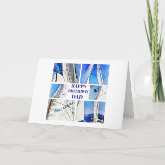 Happy Birthday Vater Artistic Sailboat Collage Einladung