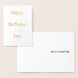 Happy Birthday Vater Card Folienkarte
