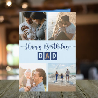 Happy Birthday Vater Foto Collage Beste Vater Kart Karte