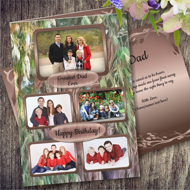 Happy Birthday Vater Foto OAX1 Karte (Von Creator hochgeladen)