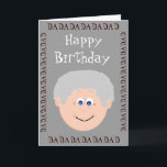 Happy Birthday Vater Gray Hair von Son Karte<br><div class="desc">eine niedliche Launenkarte für einen Sohn, der seinem Vater zum Geburtstag schenken oder sich selbst einen Anlass geben kann. Ändern Sie die Hintergrundfarbe und die Wörter vorne und innen für eine individuelle Karte für Papa. Benötigen Sie eine andere Kombination von Haarfarbe lass mir wissen, ich werde es erstellen ~ oder...</div>