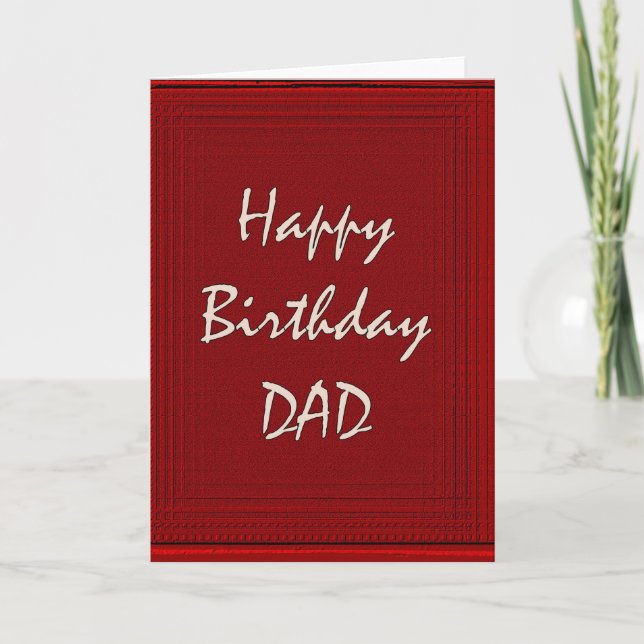 Happy Birthday Vater Karte (Vorderseite)