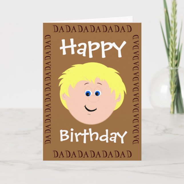 Happy Birthday Vater von Daughter Karte (Vorderseite)