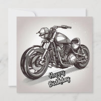 Happy Birthday Vintag Motorrad